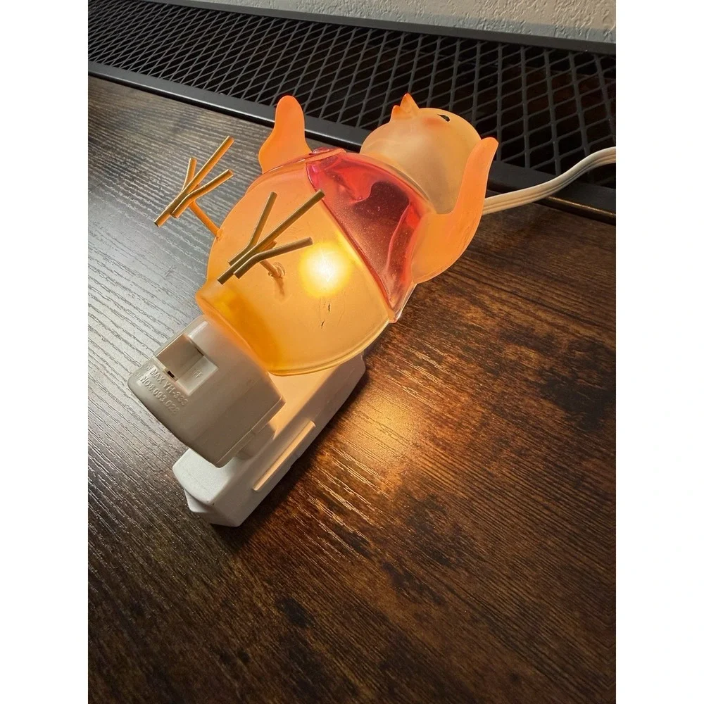 Vintage Chick Night Light Plug In Bird Lamp Red Vest Nursery‎ Kids 120V UL